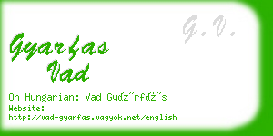 gyarfas vad business card